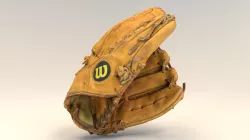 Baseball infielder glove 3D model