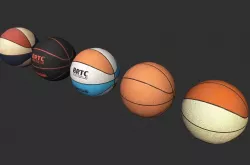 basketballs lowpoly Low-poly  3D model