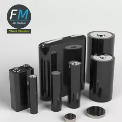 Batteries pack Low-poly  3D model
