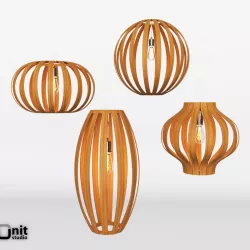Bentwood Pendant Collection by West Elm 3D model