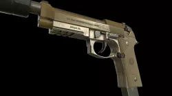 Beretta M9A3 with muffler Low-poly  3D model