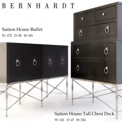 Bernhardt Sutton House Buffet and Tall Chest Deck 3D model