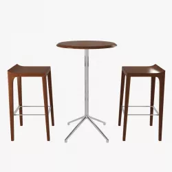 bernhardt vanish bar stool and story high table 3D model