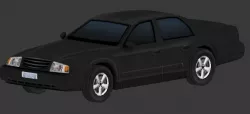 Black Car Low-poly  3D model