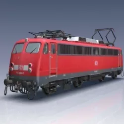 BR 110 Locomotive Low-poly  3D model