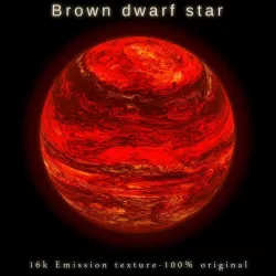 Brown dwarf star Low-poly  3D model