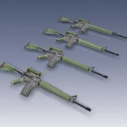 C7A2 Rifle Low-poly  3D model