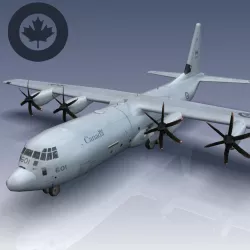 Canadian Air Force CC-130J Super Hercules Low-poly  3D model