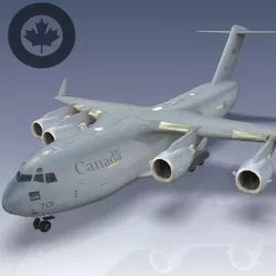 Canadian Air Force CC-177 Globemaster III Low-poly  3D model