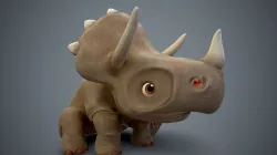 Cartoon baby dino Low-poly  3D model