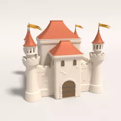 Cartoon Castle 3D model