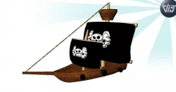 Cartoon pirates props Low-poly  3D model