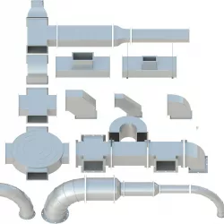 Ceiling Ventilation - 27 3D models Low-poly  3D model