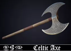 Celtic Axe - game ready model Low-poly  3D model
