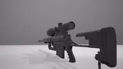 Cheytac M200 Sniper Rifle Low-poly  3D model