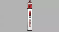 Chic vape white leather-red chrome  3D model