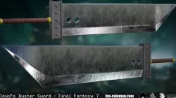 Cloud Strife - Buster Sword - Final Fantasy VII Low-poly  3D model