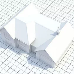 Colonial style house 1 3D model