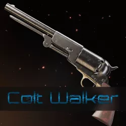 Colt Walker 1847 Low-poly  3D model