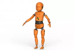 Crash Test Dummy Robot Android 3D model Child 3D model