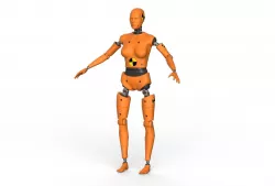 Crash Test Dummy  Robot Android  3D model Female 3D model