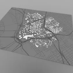 Dallas Skyline in 3ds and obj format 3D model