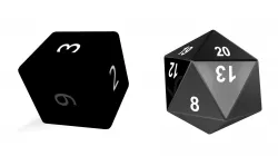 Dice - 6 Sided and 20 Sided Low-poly  3D model