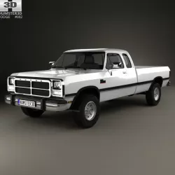 Dodge Ram Club Cab 1991 3D model