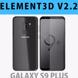 E3D - Samsung Galaxy S9 Plus Midnight Black 3D model 3D model