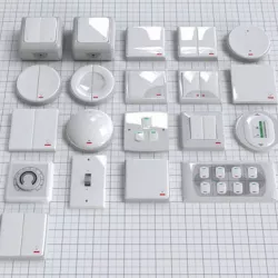 electrical switches pack 3D model
