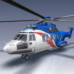 Eurocopter EC 225 Low-poly  3D model