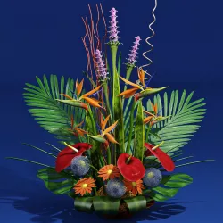 exotic bouquet 3D model