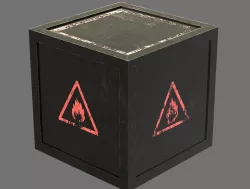 Explosive box Low-poly  3D model