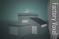 Factory Voxel  Low-poly  3D model