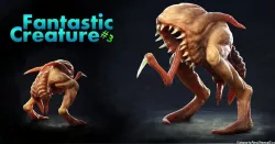 Fantastic Creature 3 Low-poly  3D model