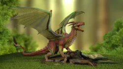 Fantasy Dragon Low-poly  3D model