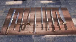Fantasy Paladin Weapons Low-poly 3D model