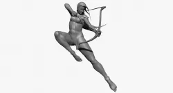 Female Archer 3D model