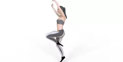 Fitness Girl Low-poly  3D model