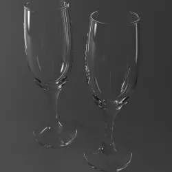 flute glass 3D model