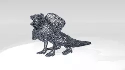 Frilled Lizard Voronoi 3D model