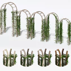 Garden arches three 3D model