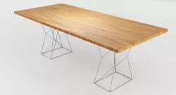  Geometric Shape Wooden Table Low-poly  3D model