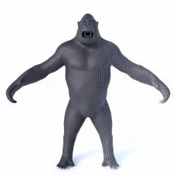 Gorilla Static Pose 3D model