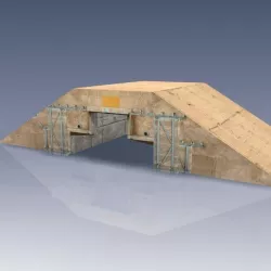 Hardened Aircraft Shelter  - Desert Low-poly  3D model