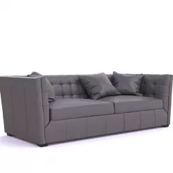 Hayden Tufted Leather Sofa 3D model