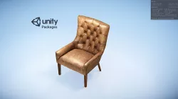 Hayes Tufted Leather  Low-poly  3D model