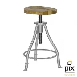 Height Adjustable Work Stool 3D model
