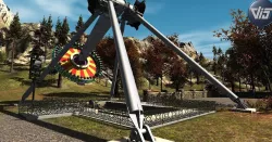 High Detail Fairground Ride 06 - Frisbee Low-poly  3D model