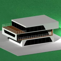 high  tech house 3D model
